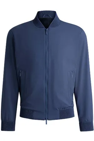 HUGO BOSS Slim-fit blouson jacket in a wool blend