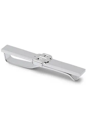 HUGO BOSS Brass tie clip with Double B monogram