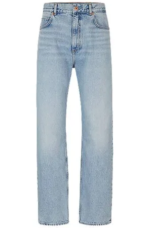 HUGO BOSS Baggy-fit jeans in heavyweight cotton denim