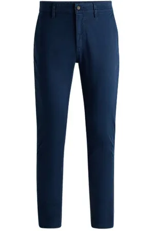 HUGO BOSS Tapered-fit chinos in stretch-cotton satin