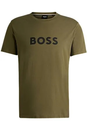 HUGO BOSS Cotton-jersey regular-fit T-shirt with SPF 50+ UV protection