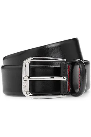 HUGO BOSS Italian-leather belt with branded buckle