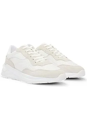HUGO BOSS Mixed-material trainers with suede and faux leather