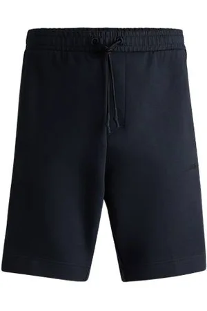 HUGO BOSS Stretch-cotton shorts with emed artwork