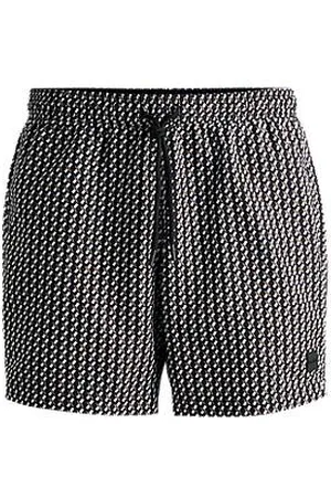 HUGO BOSS Drawstring swim shorts with all-over print
