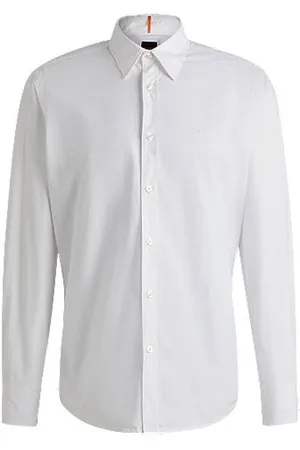 HUGO BOSS Regular-fit shirt in cotton poplin