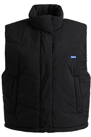 HUGO BOSS Water-repellent gilet with blue logo label