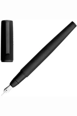HUGO BOSS Mixed-texture fountain pen with branded cap