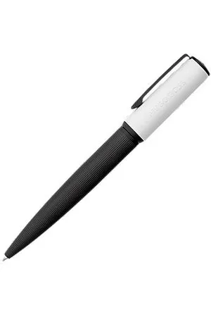 HUGO BOSS Mixed-texture ballpoint pen with branded white cap