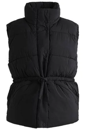 HUGO BOSS Water-repellent relaxed-fit gilet with stacked logo