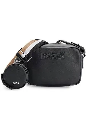 HUGO BOSS Crossbody bag in faux leather with detachable pouch