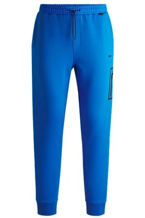 HUGO BOSS Cotton-blend tracksuit bottoms with decorative reflective logo