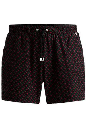 HUGO BOSS Fully lined quick-dry swim shorts with monogram print