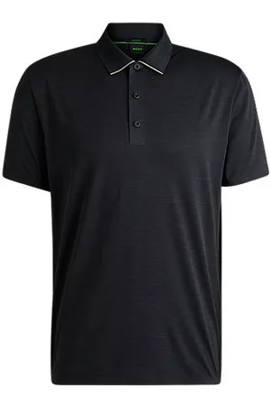 HUGO BOSS Quick-dry stretch-jersey polo shirt with logo detail
