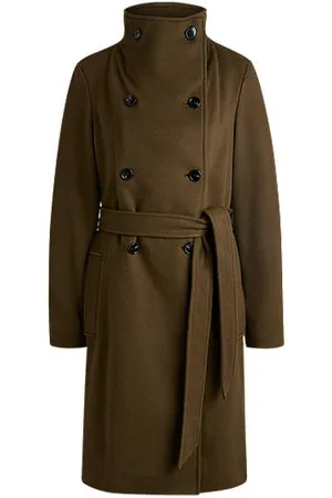 HUGO BOSS Double-breasted coat in a wool blend