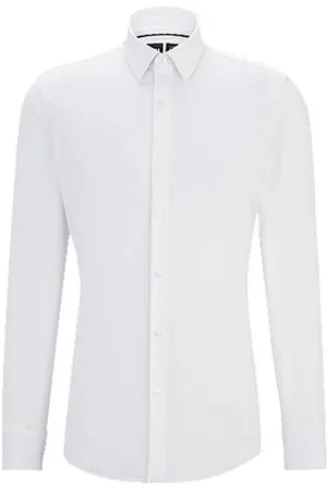 HUGO BOSS Slim-fit shirt in performance-stretch jersey