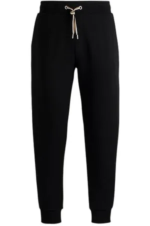 HUGO BOSS Cotton-blend tracksuit bottoms with signature-stripe cords