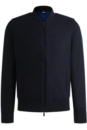 HUGO BOSS Regular-fit zip-up jacket with padded front panel