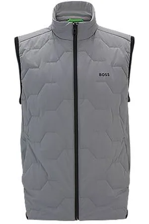 HUGO BOSS Water-repellent regular-fit gilet with padded details