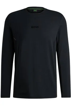 HUGO BOSS Cotton-jersey T-shirt with mirror-effect logo