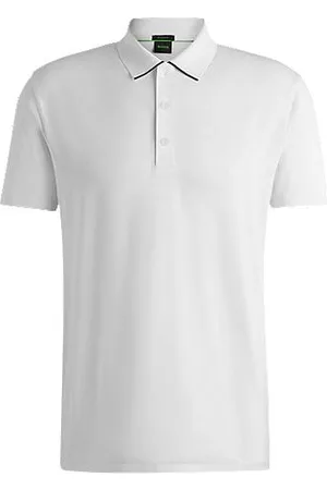 HUGO BOSS Quick-dry stretch-jersey polo shirt with logo detail
