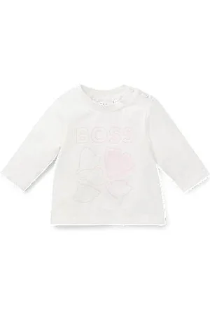 HUGO BOSS Baby T-shirt in stretch cotton with logo artwork