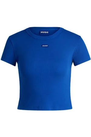 HUGO BOSS Stretch-cotton slim-fit T-shirt with logo label