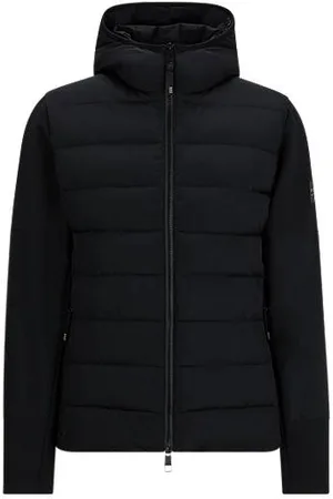 HUGO BOSS Equestrian hybrid puffer jacket with logo patch