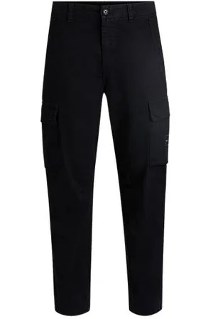 HUGO BOSS Cargo trousers in stretch-cotton twill