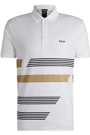 HUGO BOSS Paddy stretch-jersey polo shirt with stripe print