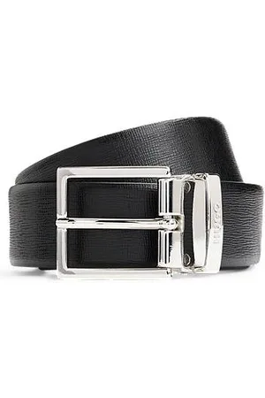 HUGO BOSS Italian-leather reversible belt with logo keeper