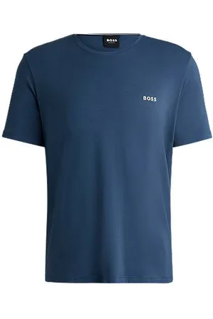 HUGO BOSS Stretch-cotton regular-fit T-shirt with embroidered logo
