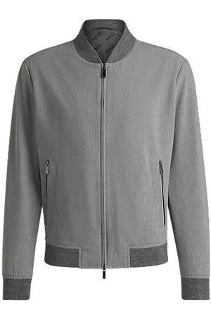 HUGO BOSS Slim-fit zip-up jacket in stretch fabric