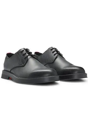 HUGO BOSS Leather Derby shoes with metallic eyelets