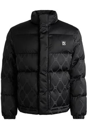 HUGO BOSS Water-repellent puffer jacket with signature jacquard