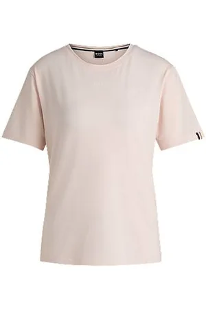 HUGO BOSS Logo-print pyjama T-shirt in stretch-cotton jersey
