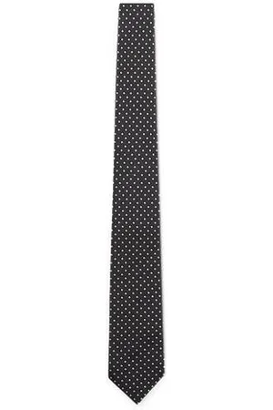 HUGO BOSS Silk-blend tie with jacquard-woven pattern