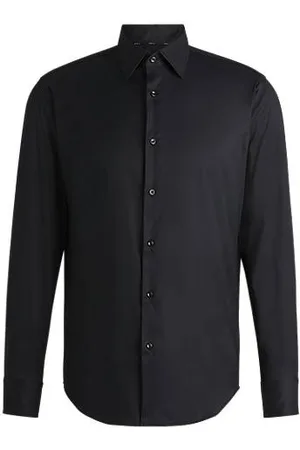 HUGO BOSS Regular-fit shirt in performance-stretch twill