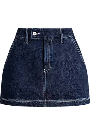 HUGO BOSS Denim mini skirt with contrast stitching