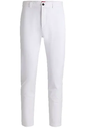 HUGO BOSS Slim-fit trousers in stretch-cotton gabardine