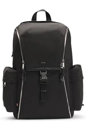 HUGO BOSS Multi-pocket backpack with zip closure and signature trims