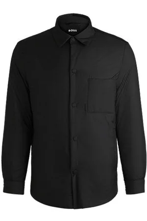 HUGO BOSS Relaxed-fit padded overshirt in water-repellent fabric