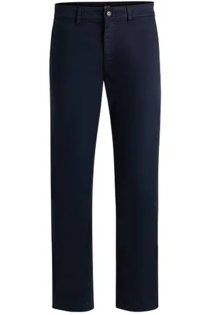 HUGO BOSS Regular-fit chinos in stretch-cotton satin