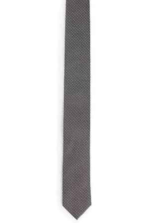 HUGO BOSS Silk-blend tie with jacquard micro dots