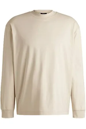 HUGO BOSS Relaxed-fit long-sleeved T-shirt in mercerised cotton