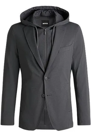HUGO BOSS Slim-fit blazer with integrated hooded inner