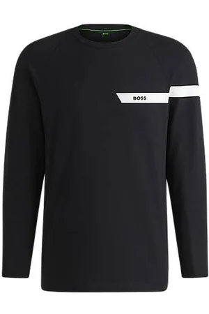 HUGO BOSS Stretch-cotton T-shirt with logo detail