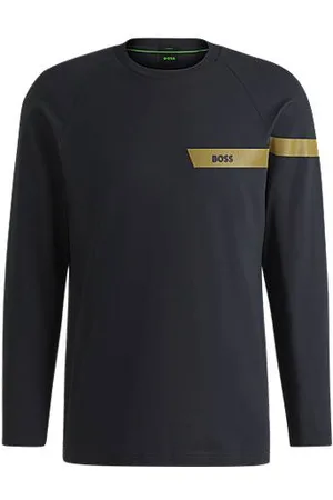 HUGO BOSS Stretch-cotton T-shirt with logo detail