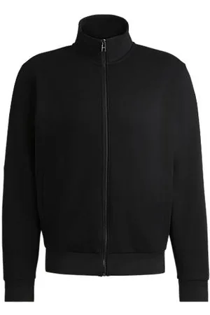 HUGO BOSS Regular-fit zip-up sweatshirt in stretch cotton