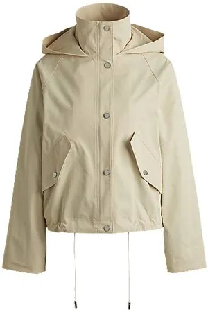 HUGO BOSS Hooded parka jacket in water-repellent fabric